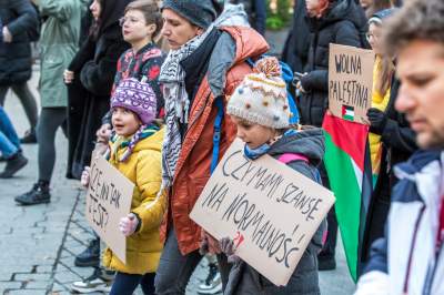Palestyńczycy na krakowskim Rynku, kolejny protest - zdjęcie 28