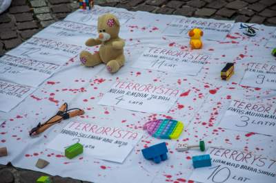 Palestyńczycy na krakowskim Rynku, kolejny protest - zdjęcie 1