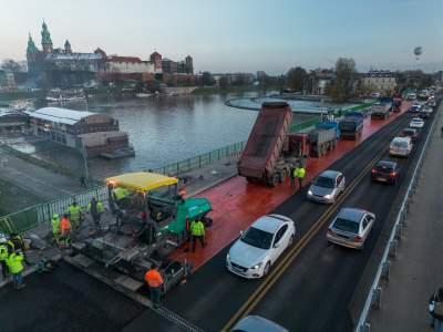 Asfaltowanie na moście Dębnickim, to już ostatni etap remontu - zdjęcie 17