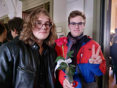 Szymon Hołownia w V LO w Krakowie, młodzież zachwycona - zdjęcie 14