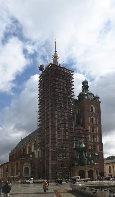 Kościół Mariacki w remoncie, hejnalisty nie widać - zdjęcie 8