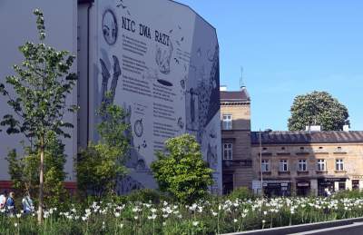 Park Szymborskiej utonął w białych i czarnych tulipanach - zdjęcie 37