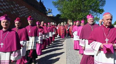Tradycyjna procesja na Skałkę: hierarchowie, wierni i politycy (głównie PiS) - zdjęcie 14