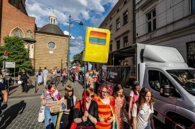 Tęczowy Kraków pięknie świętował, po raz pierwszy z prezydentem miasta - zdjęcie 35