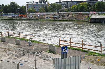 Aktywiści zgrzytają zębami, ale budowa kładki na Ludwinów idzie pełną parą - zdjęcie 16