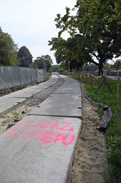 Aktywiści zgrzytają zębami, ale budowa kładki na Ludwinów idzie pełną parą - zdjęcie 17
