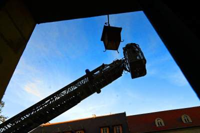 Akcja Straży Pożarnej w Bazylice Bożego Ciała na Kazimierzu. Ćwiczenia - zdjęcie 20