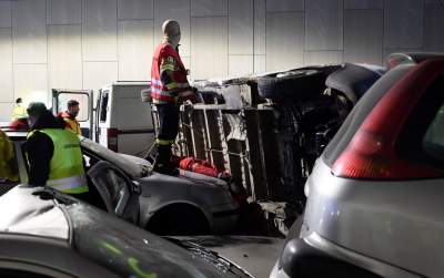 Akcja w tunelu w Dziekanowicach na budowie Północnej Obwodnicy Krakowa - zdjęcie 16