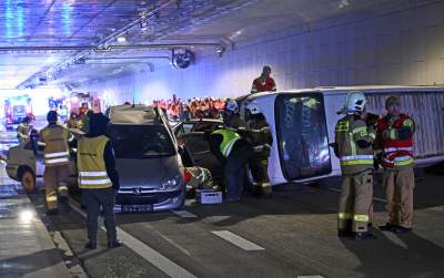 Akcja w tunelu w Dziekanowicach na budowie Północnej Obwodnicy Krakowa - zdjęcie 15