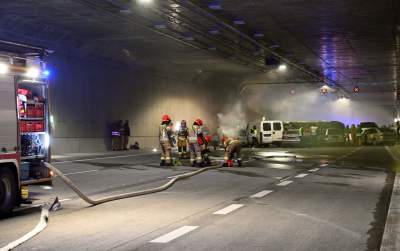 Akcja w tunelu w Dziekanowicach na budowie Północnej Obwodnicy Krakowa - zdjęcie 9