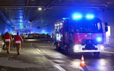 Akcja w tunelu w Dziekanowicach na budowie Północnej Obwodnicy Krakowa - zdjęcie 11