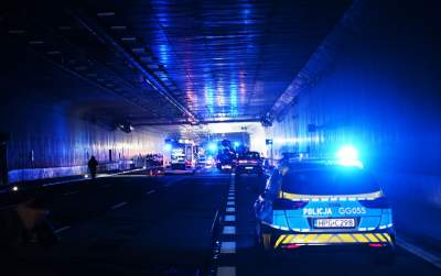 Akcja w tunelu w Dziekanowicach na budowie Północnej Obwodnicy Krakowa - zdjęcie 28