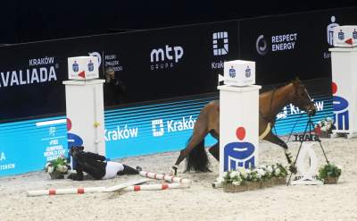 Taka sytuacja podczas zawodów w Tauron Arenie, święto jeździectwa w Krakowie - zdjęcie 5