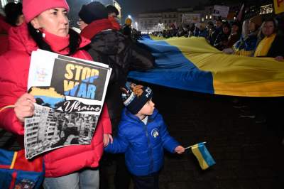 Jeśli Ukraina upadnie, Europa nie przetrwa. Manifestacja w Krakowie - zdjęcie 11