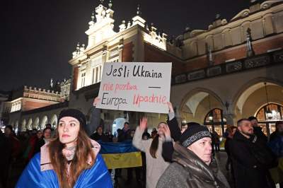 Jeśli Ukraina upadnie, Europa nie przetrwa. Manifestacja w Krakowie - zdjęcie 28