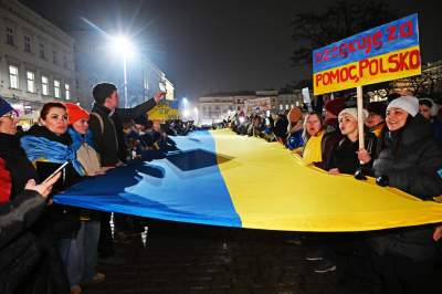 Jeśli Ukraina upadnie, Europa nie przetrwa. Manifestacja w Krakowie - zdjęcie 15