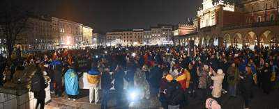 Jeśli Ukraina upadnie, Europa nie przetrwa. Manifestacja w Krakowie - zdjęcie 1