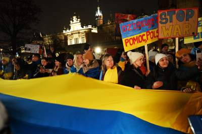 Jeśli Ukraina upadnie, Europa nie przetrwa. Manifestacja w Krakowie - zdjęcie 13