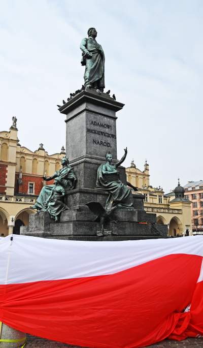 Sympatyzujący z Putinem Kamraci blokują na Rynku pokojową pikietę Ukraińców - zdjęcie 11