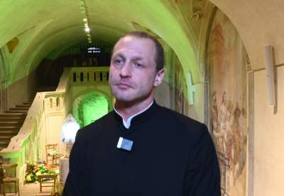 o. Piotr Wiśniowski, autor aranżacji Grobu Pańskiego