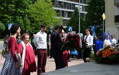 Pierwszomajowa manifestacja pod Pomnikiem Czynu Zbrojnego Proletariatu Krakowa - zdjęcie 20