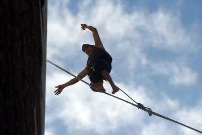 Niezłe popisy w centrum Krakowa. Mogło zakręcić się w głowie - zdjęcie 12