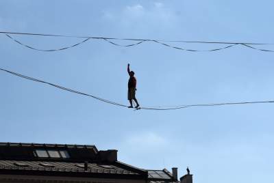 Niezłe popisy w centrum Krakowa. Mogło zakręcić się w głowie - zdjęcie 2
