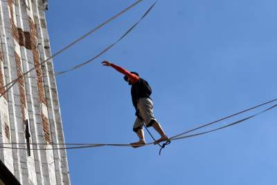 Niezłe popisy w centrum Krakowa. Mogło zakręcić się w głowie - zdjęcie 6