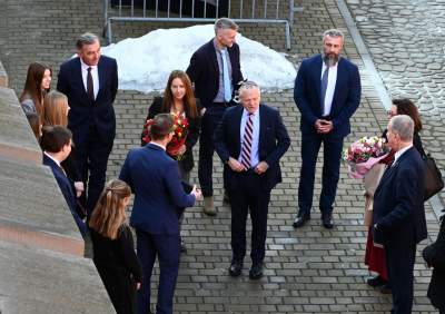 Amerykańska flaga na Kopcu Kościuszki, ambasador USA przeciął wstęgę - zdjęcie 12