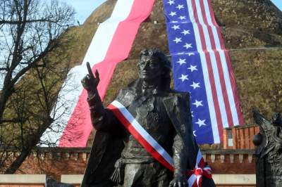 Amerykańska flaga na Kopcu Kościuszki, ambasador USA przeciął wstęgę - zdjęcie 20