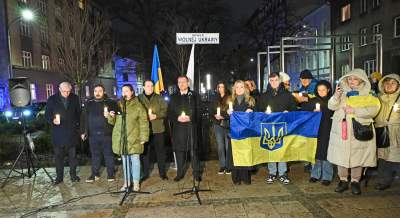 Kraków solidarny w walczącą Ukrainą, w rocznicę zbrodniczej rosyjskiej napaści - zdjęcie 19
