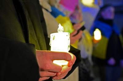 Kraków solidarny w walczącą Ukrainą, w rocznicę zbrodniczej rosyjskiej napaści - zdjęcie 8