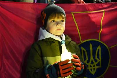 Kraków solidarny w walczącą Ukrainą, w rocznicę zbrodniczej rosyjskiej napaści - zdjęcie 15