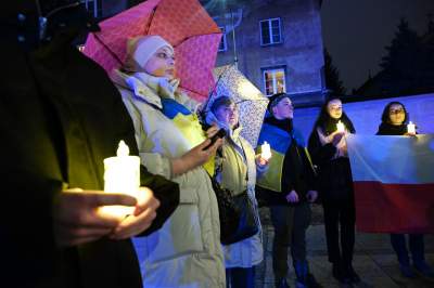 Kraków solidarny w walczącą Ukrainą, w rocznicę zbrodniczej rosyjskiej napaści - zdjęcie 10