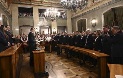 Łukasz Gibała nowym prezydentem Krakowa. Tak wyglądało zaprzysiężenie - zdjęcie 22
