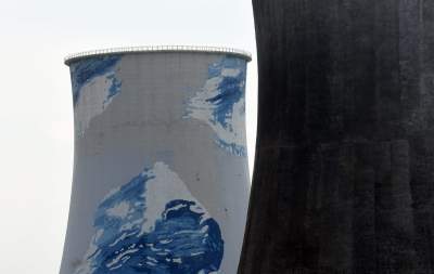 Wielkie malowanie wielkiego - największego - komina - zdjęcie 17