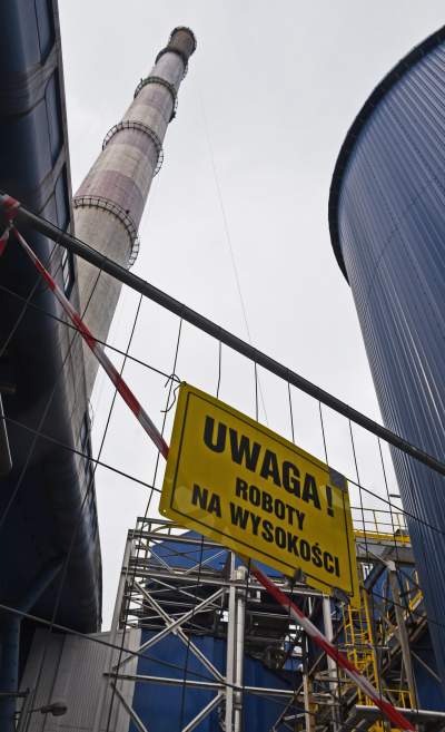 Wielkie malowanie wielkiego - największego - komina - zdjęcie 11