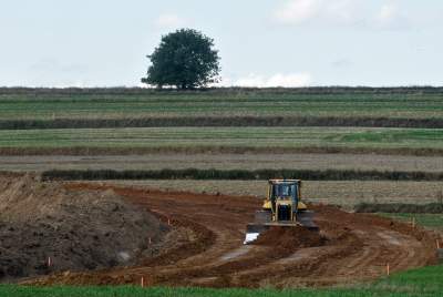 Start budowy S7 między Szczepanowicami i Widomą (11.09.2019) fot. Marek Lasyk - zdjęcie 4