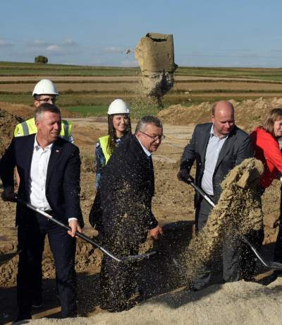 Start budowy S7 między Szczepanowicami i Widomą (11.09.2019)  fot. Marek Lasyk - zdjęcie 10
