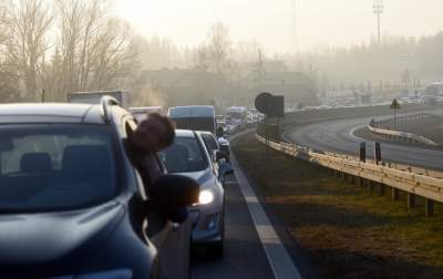"Żółte kamizelki" blokowały zakopiankę koło Myślenic - zdjęcie 24