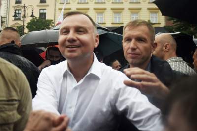 Wiec Andrzeja Dudy zgromadził ok. 1,5 tysiąca osób. Fot. Marek Lasyk - zdjęcie 1