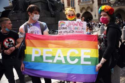 "Maria Konopnicka byłaby z nami", protest przeciwko dyskryminacji LGBT - zdjęcie 4