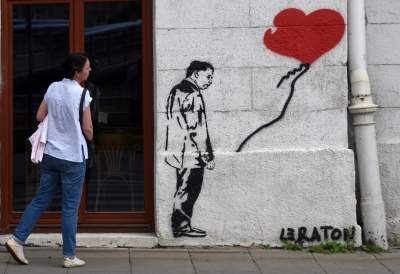 Mural z... Kaczyńskim na krakowskim Kazimierzu (Lipiec 2020) - zdjęcie 6