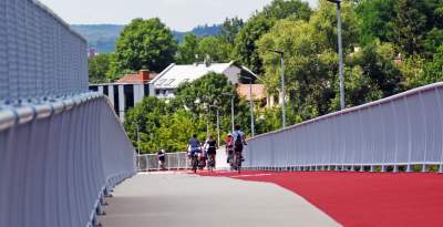 Wielkie otwarcie super kładki. Ależ mieli radochę! - zdjęcie 16