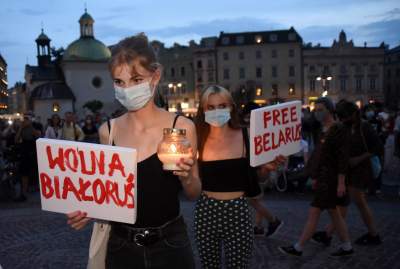 Wolność dla Białorusi. Kraków przeciwko krwawemu reżimowi - zdjęcie 13