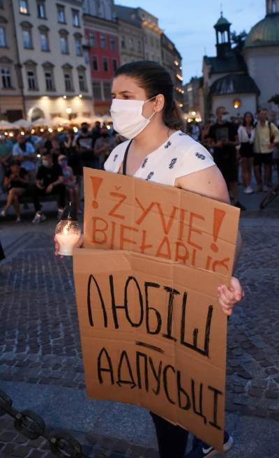 Wolność dla Białorusi. Kraków przeciwko krwawemu reżimowi - zdjęcie 12