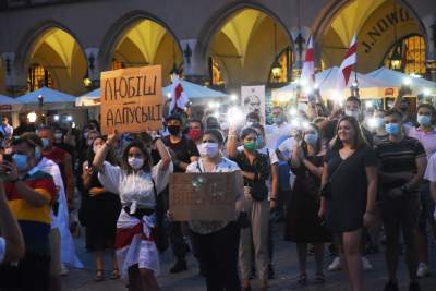 Wolność dla Białorusi. Kraków przeciwko krwawemu reżimowi - zdjęcie 19