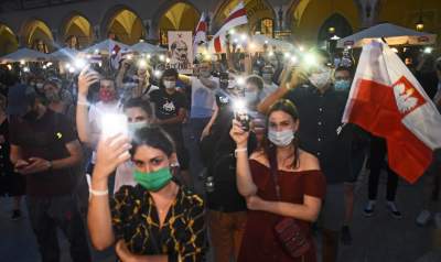 Wolność dla Białorusi. Kraków przeciwko krwawemu reżimowi - zdjęcie 21