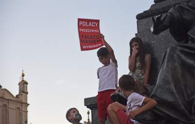 Kraków wspiera Białoruś! Kolejna manifestacja na Rynku Głównym - zdjęcie 19