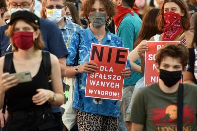 Kraków wspiera Białoruś! Kolejna manifestacja na Rynku Głównym - zdjęcie 49